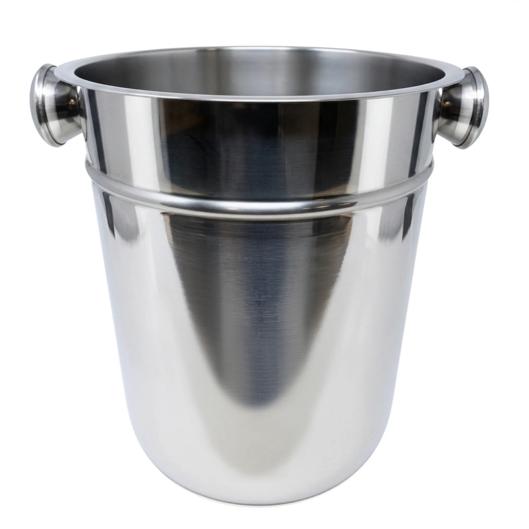 8 qt Stainless Steel Wine Bucket with Knob Handle