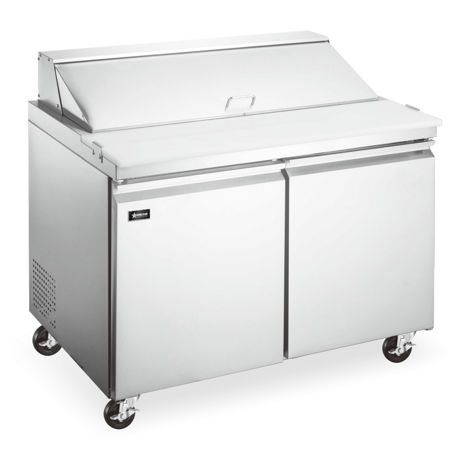 60″ Refrigerated Prep Table, 2 Doors, 15 cu.ft. Capacity