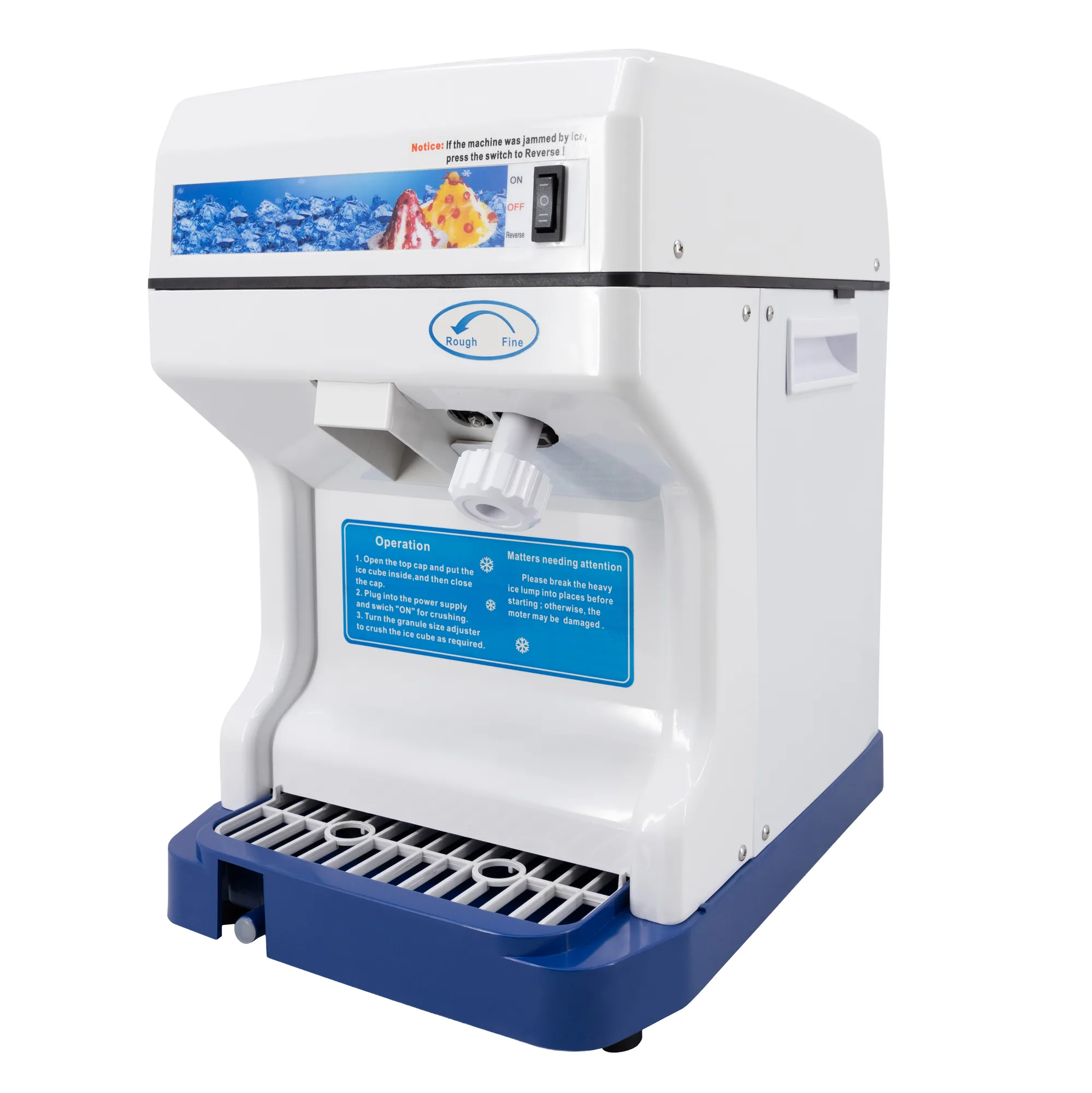 4 lb (1.5 kg) Commercial Electric Countertop Ice Shaver – 120 V, 1/3 HP (250 W)