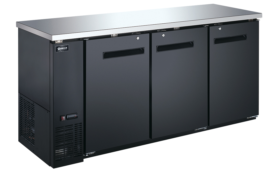 73" Solid 3-Door Bottle Cooler, 19.6 cu.ft. (556 L)