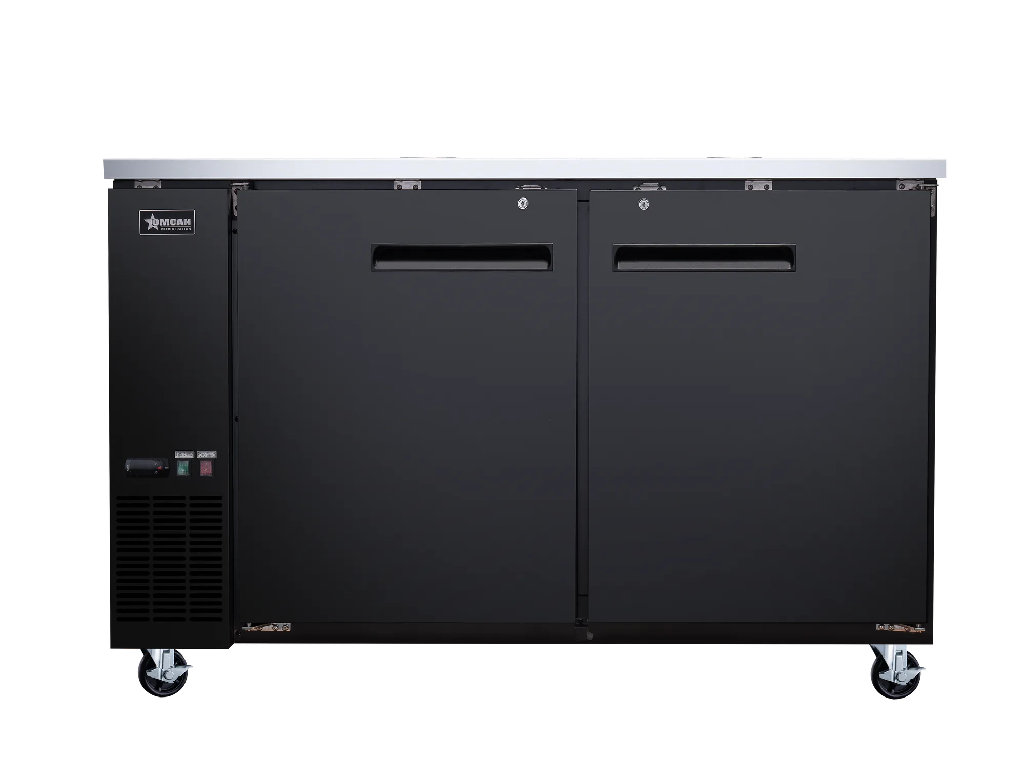 61″ Solid 2-Door Back Bar Cooler, 14.8 cu. ft. (420 L) – Black