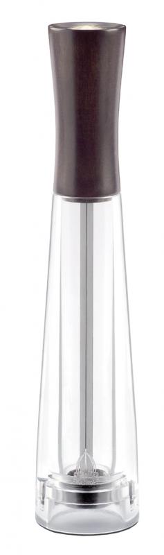 Tosca Series – 26-cm Pepper Mill Dark Beech Wood with Acrylic Resin Base