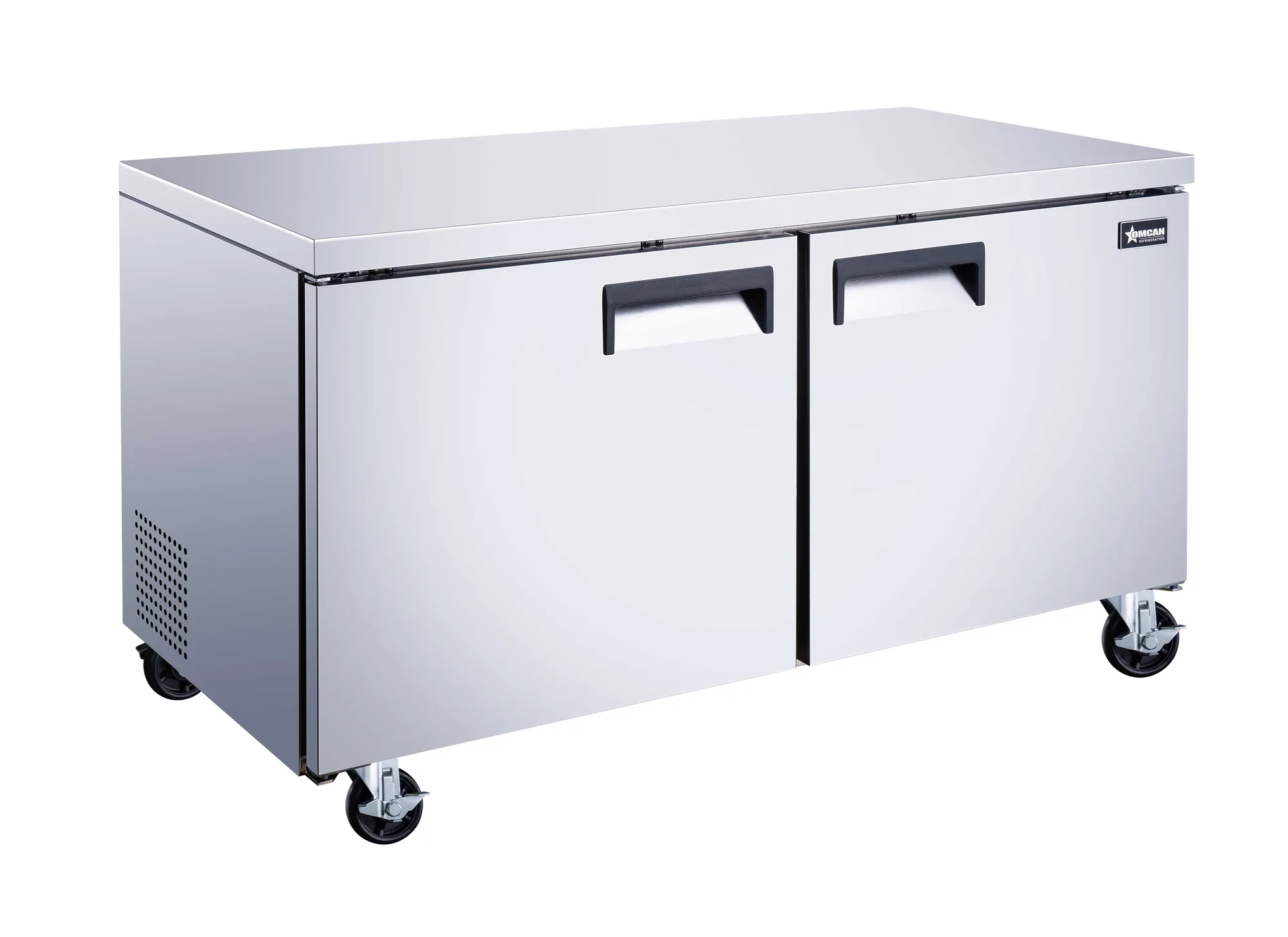 60″ Two (2) Door Undercounter Freezer, 15 cu. ft. (425 L), Stainless Steel