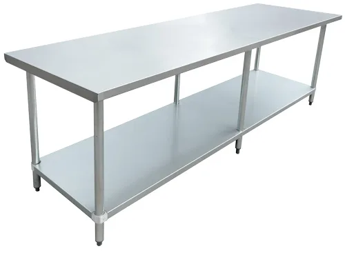 Elite Series 30″ x 96″ 18 Gauge 430 Stainless Steel Worktable