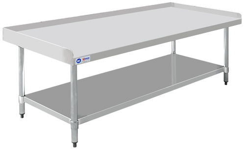 30″ x 72″ Stainless Steel Equipment Stand with Galvanized Undershelf and Legs