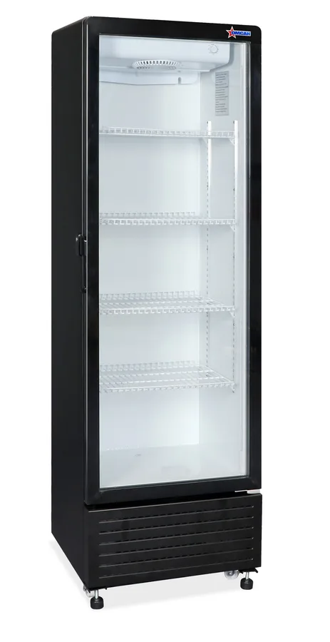 23″ One (1) Glass Door Refrigerator, 10.7 cu. ft. (285 L), Black