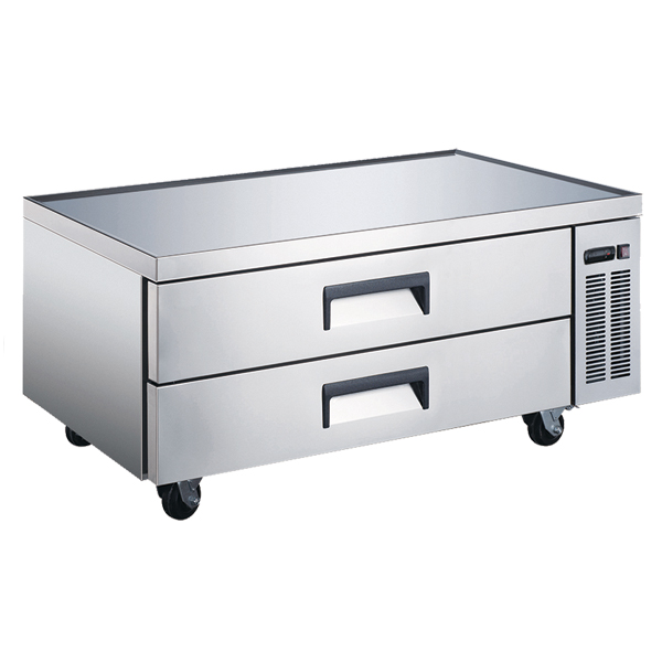 52″ Stainless Steel Refrigerated Chef Base with 2 Drawers – 258L (9 cu.ft.) Capacity – 110V, 1/4 HP