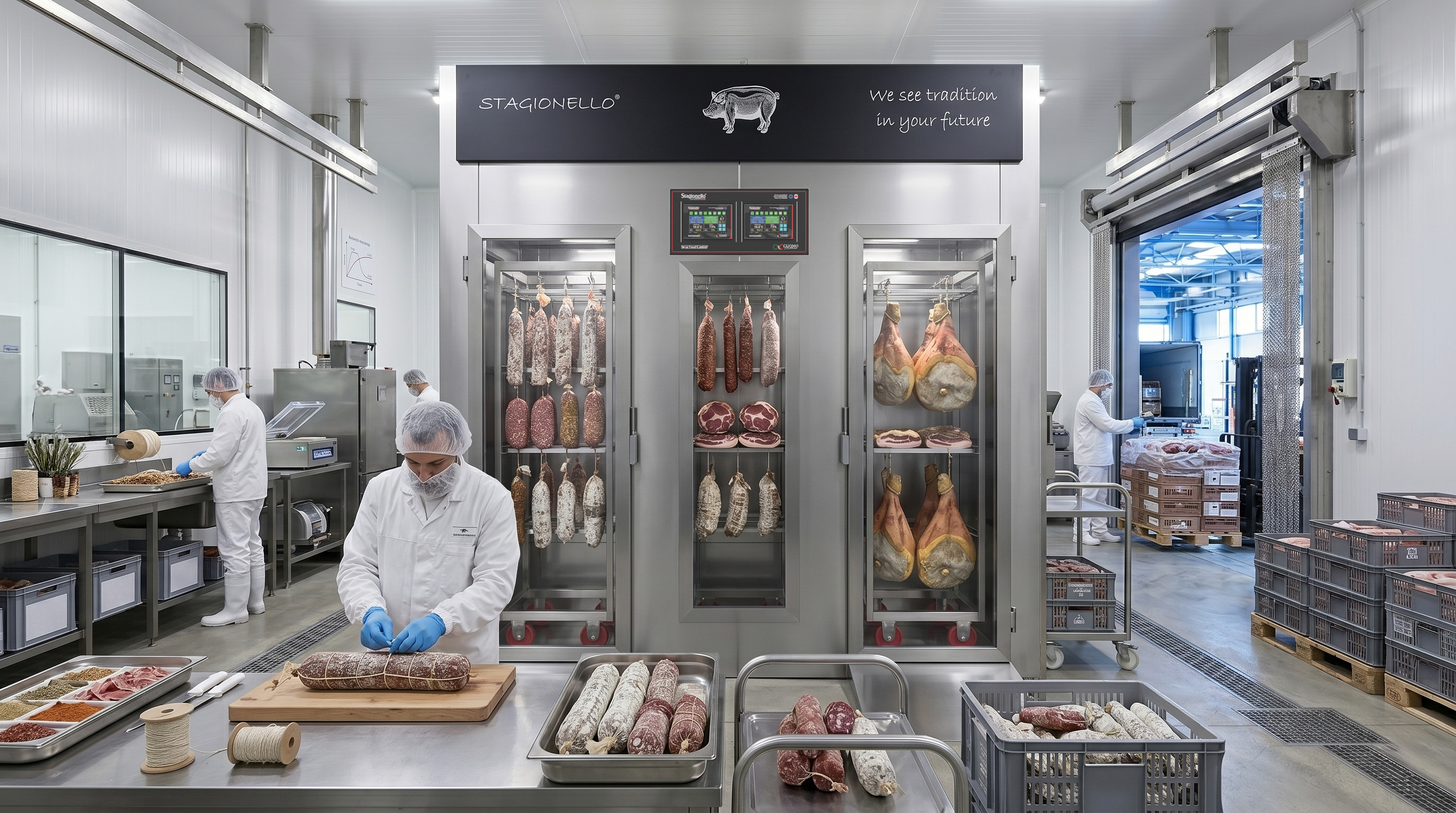 Stagionello® 100+300 kg Combination Cabinet with Climatouch® and Fumotic®