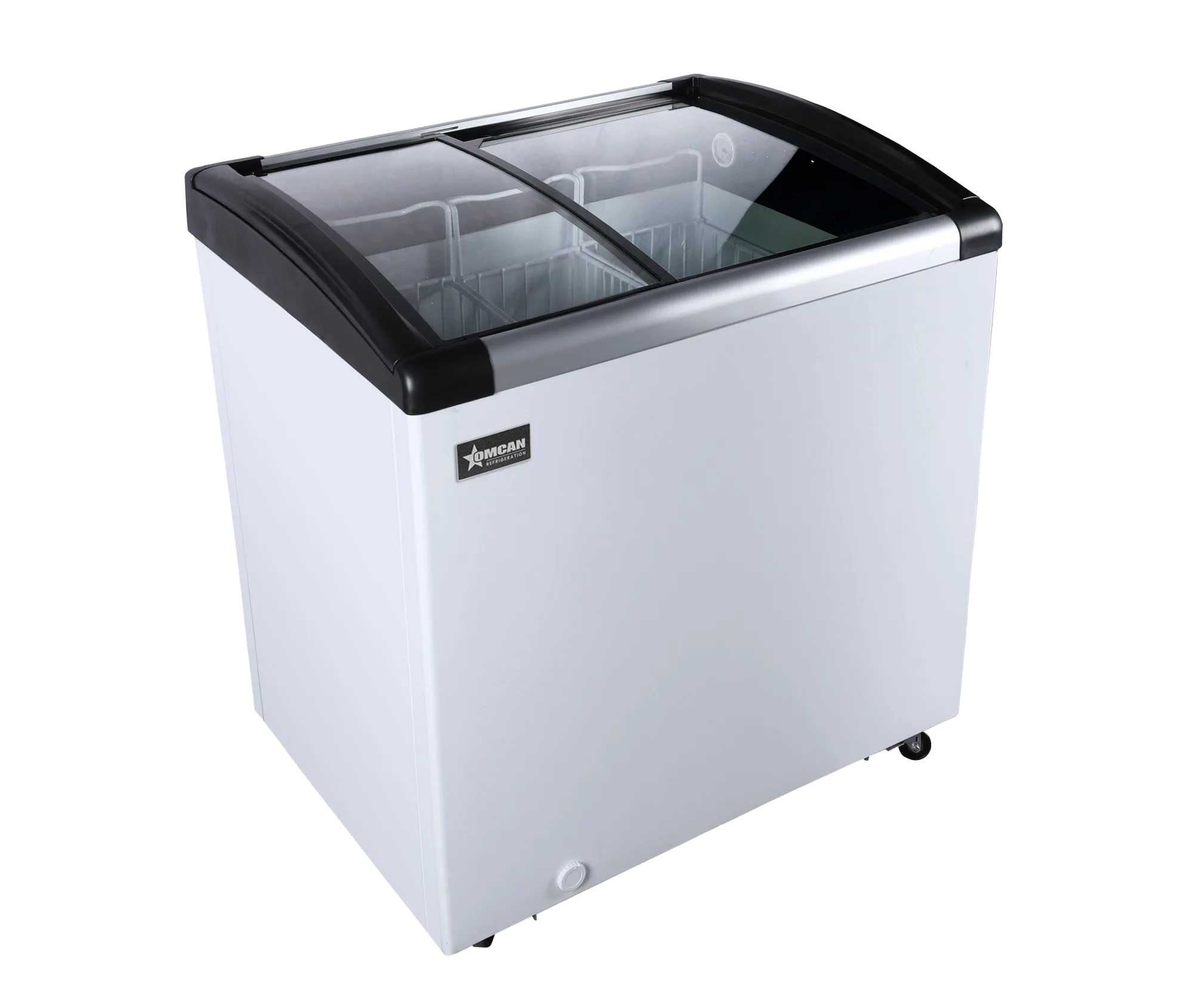 31″ Two (2) Door Ice Cream Display Chest Freezer with Curved Glass Top, 4.1 cu. ft. (116 L)