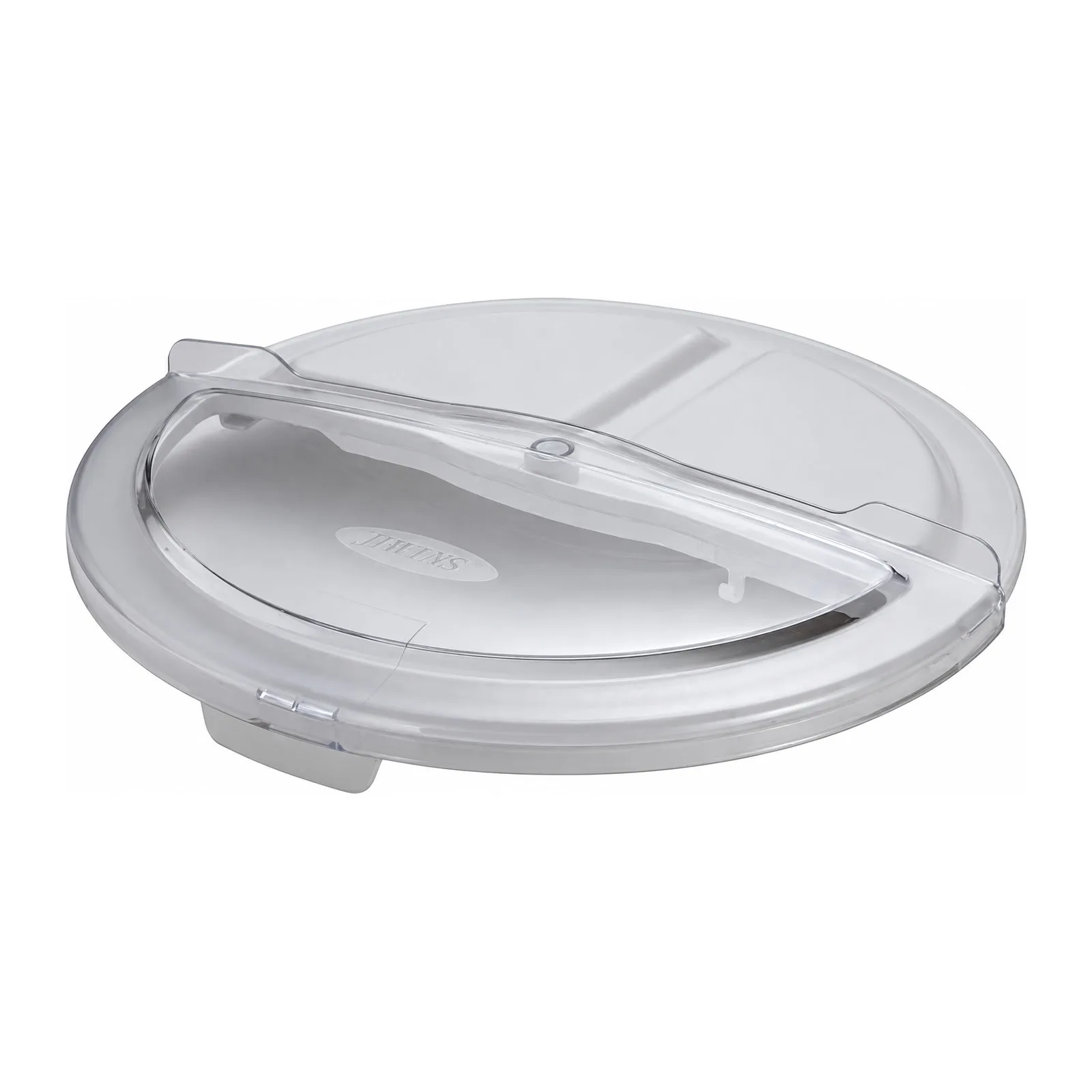 Polycarbonate + Polypropylene Rotating Lid with 20 oz Clear Scoop for 20-gallon Round Ingredient Bin