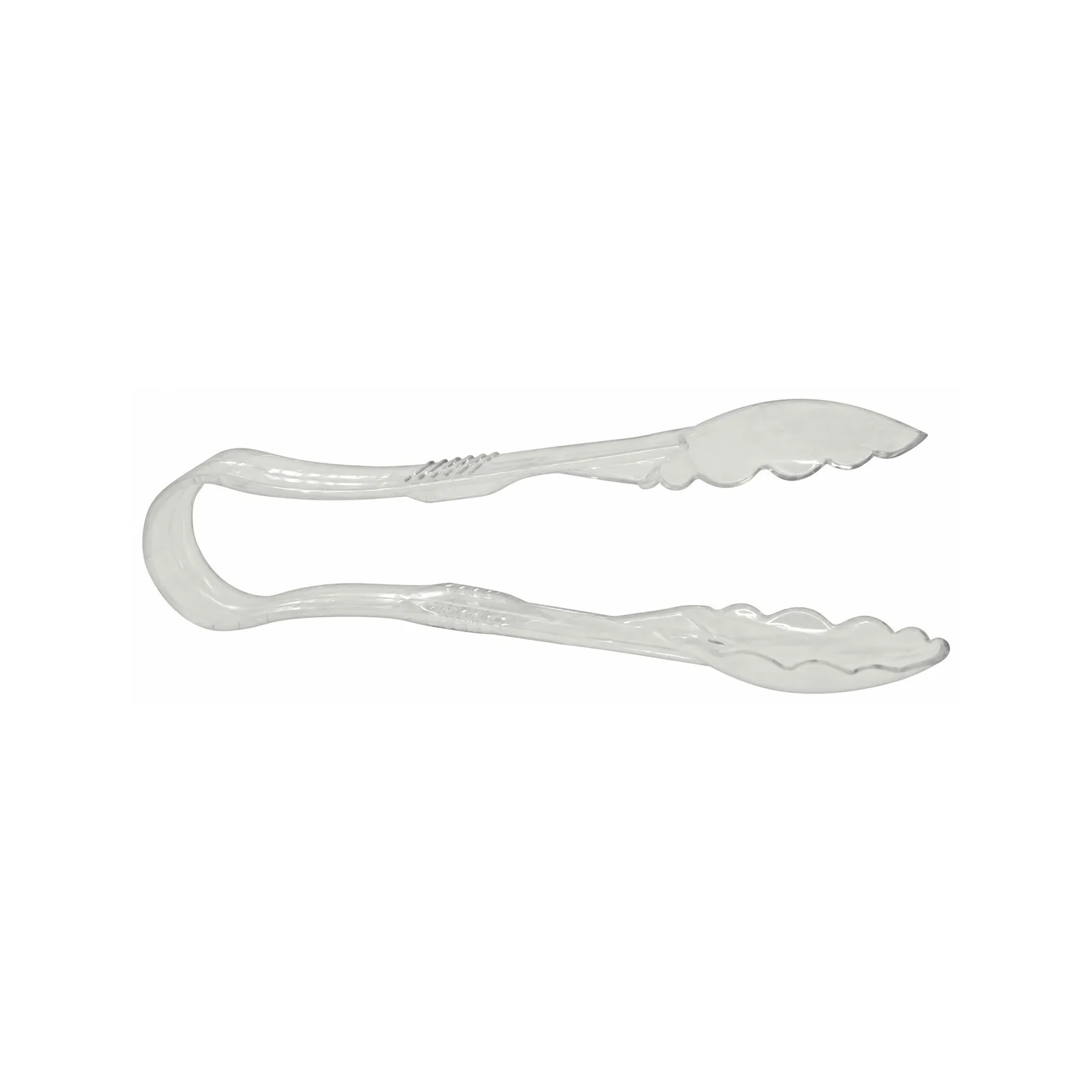 6″ Polycarbonate Clear Scallop Tongs