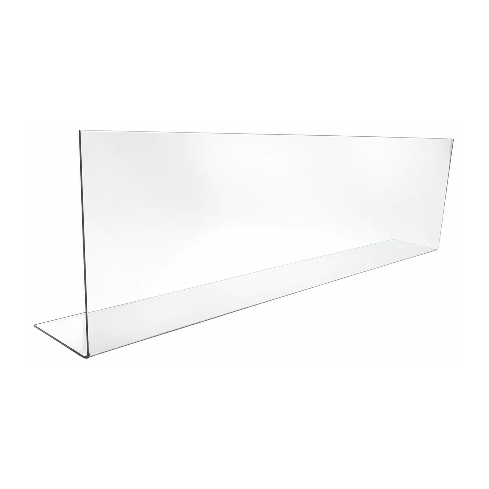 29″ L-Shaped Clear Divider with 4″ base x 8″ height