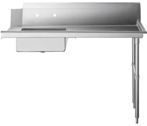 48″ Soiled Dish Table 18-Gauge with Sink – Drainboard on Right