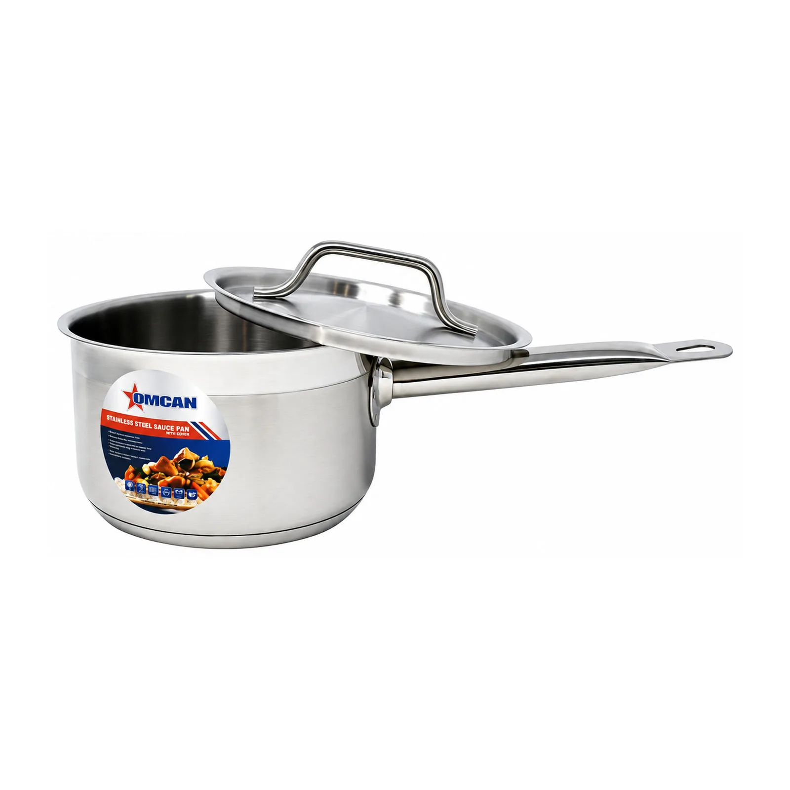 2 qt Stainless Steel Sauce Pan with Lid and Handle
