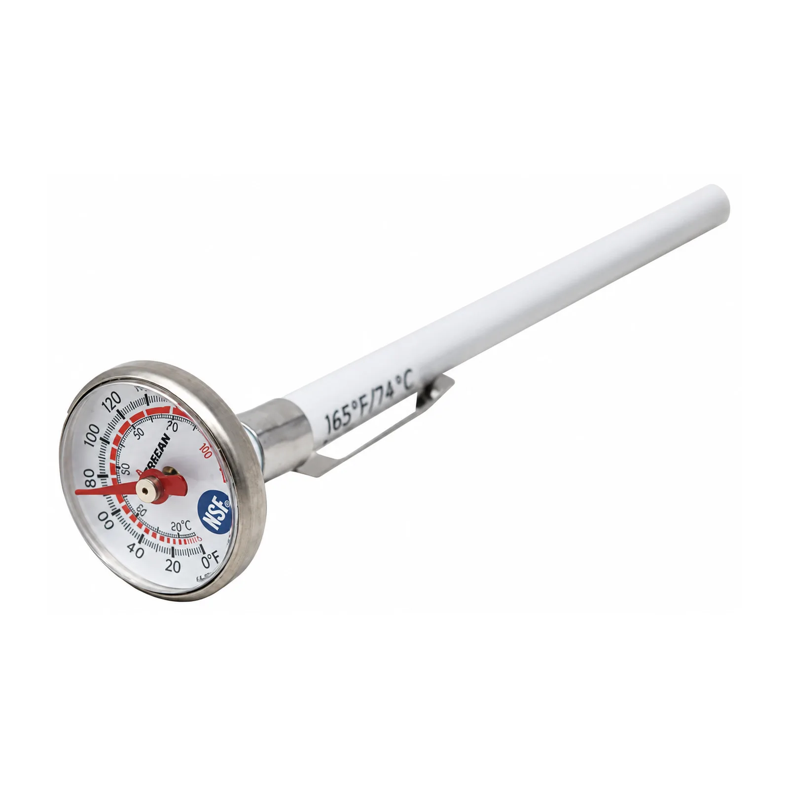 Pocket Test Thermometer 1″ dia. with Built-In Clip On The Protective Sleeves NSF