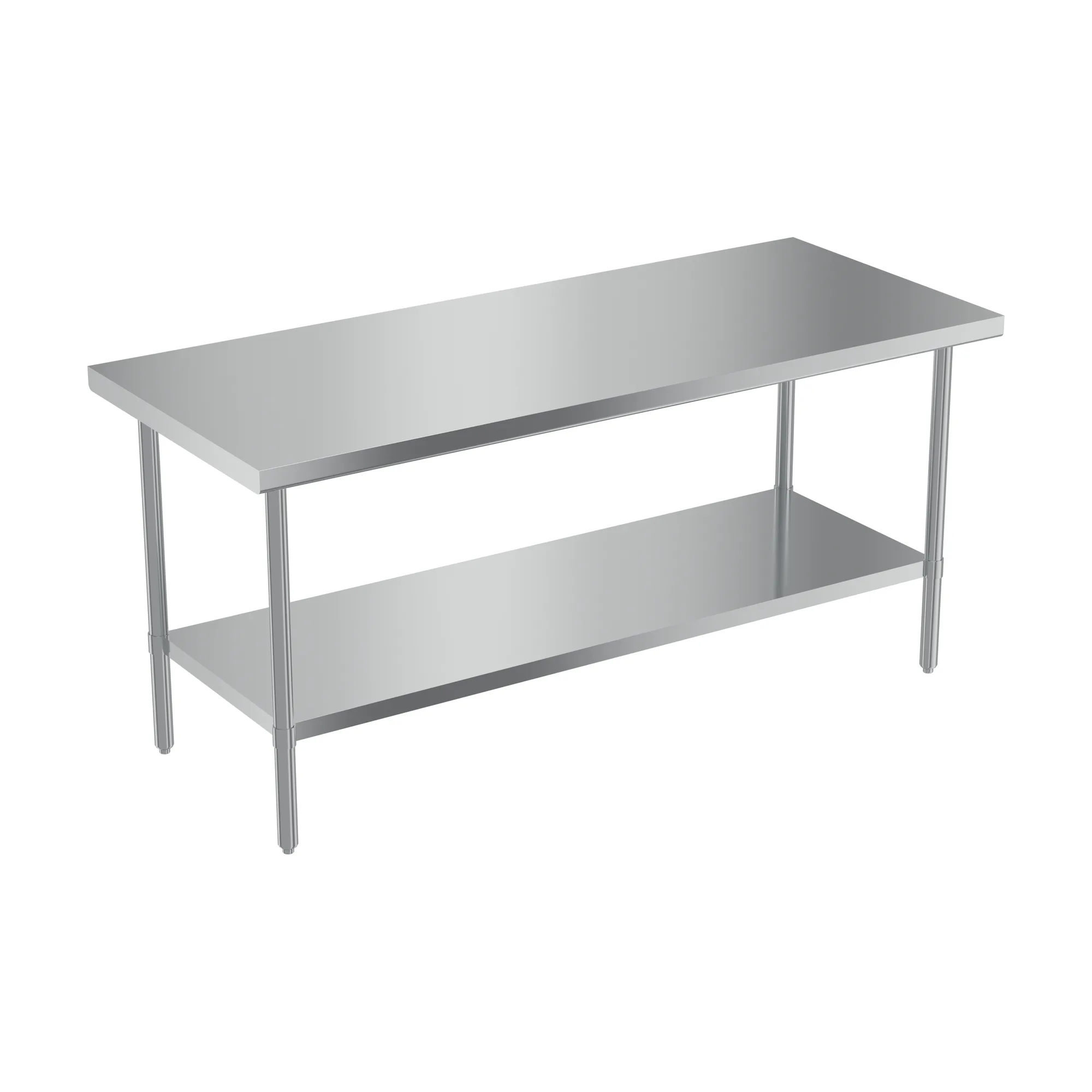 30″ x 72″ 20 Gauge 430 All Stainless Steel Work Table