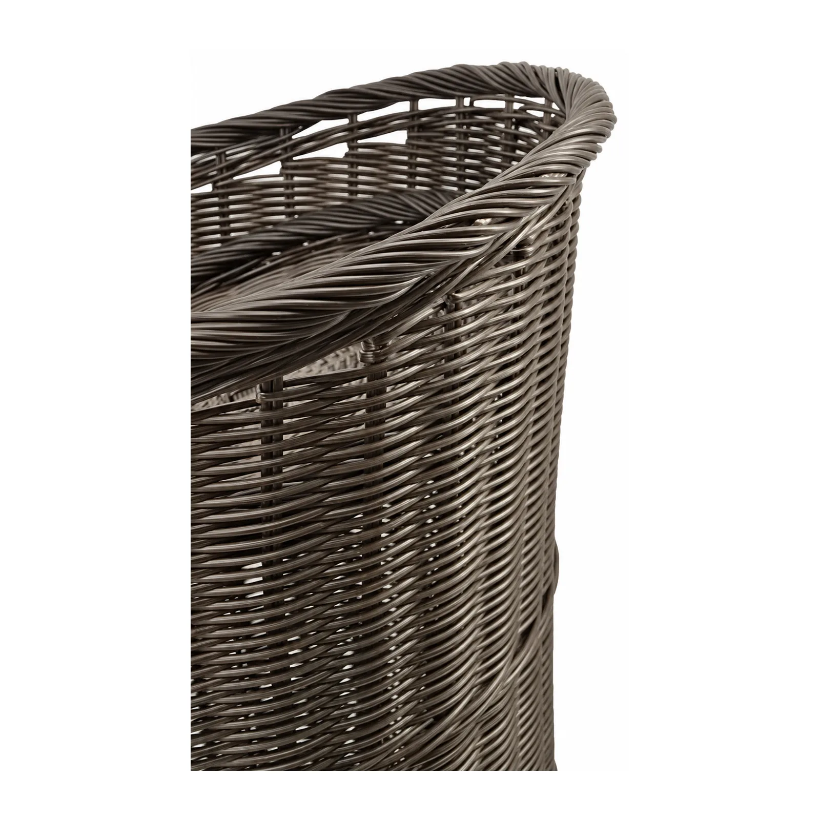 Round Brown Tapered Basket with Round Tray