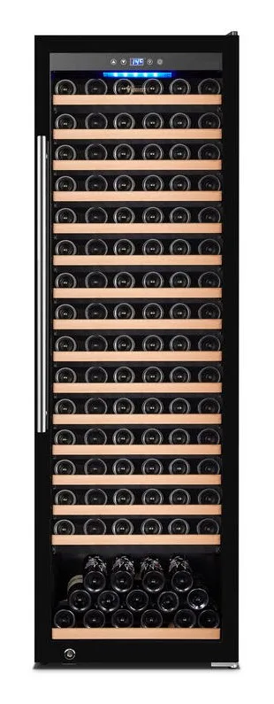 Vinovero 24″ Single Zone Wine Cooler with 192 Bottle Capacity and Black Full Glass Door