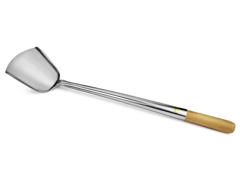Stainless Steel 5” x 4-1/2”  Large Wok Spatula with 16” Handle