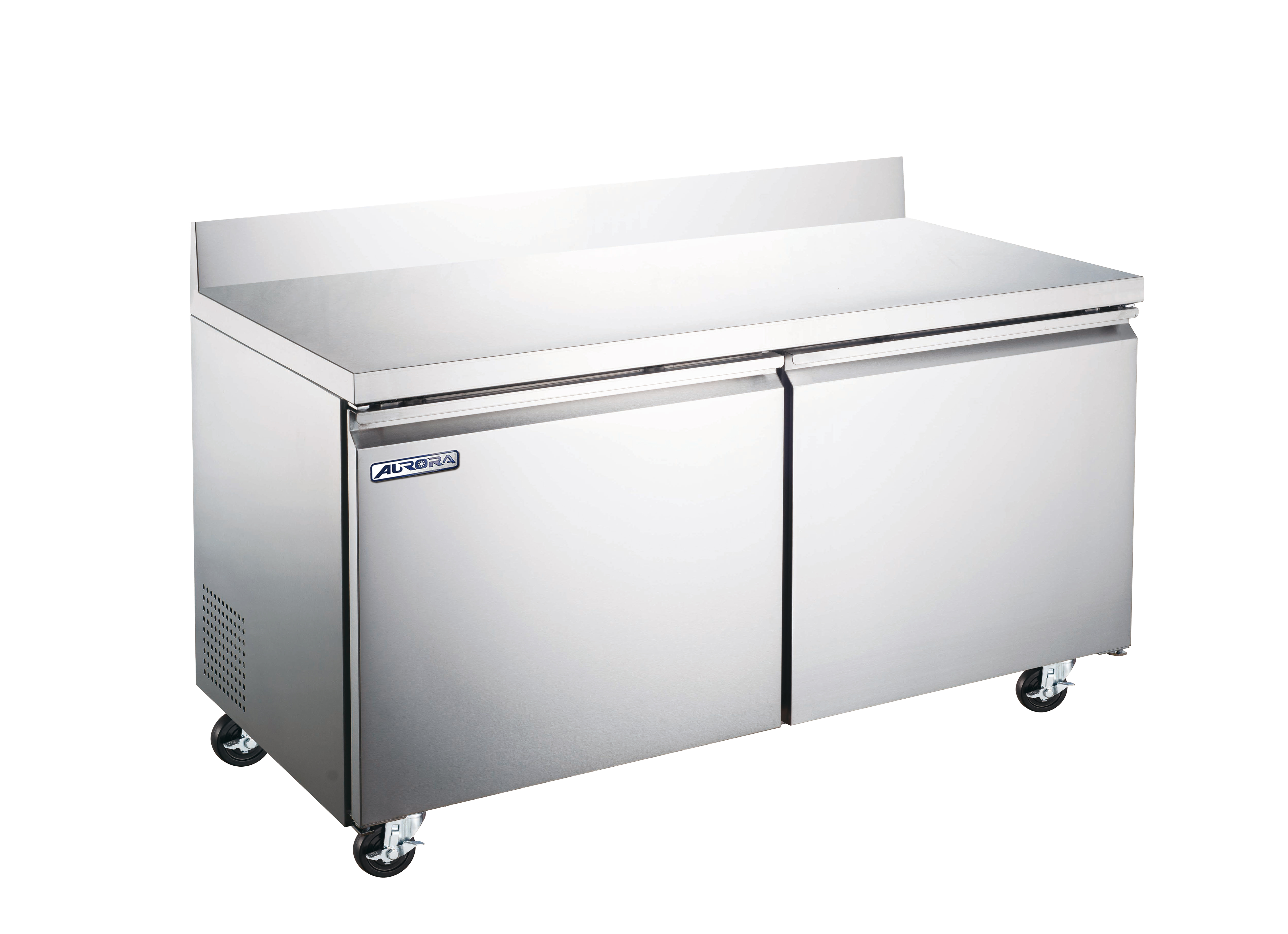 Aurora 60″ Two (2) Door Worktop Refrigerator with Backsplash, 15 cu.ft. (425 L), Stainless Steel