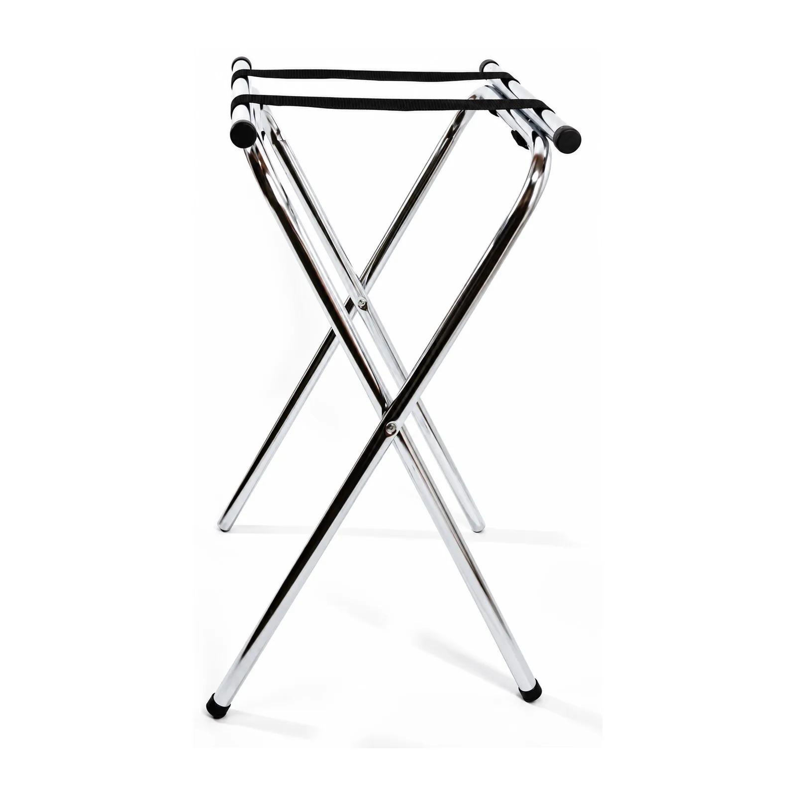 31″ Chrome-Plated Double Bar Folding Tray Stand