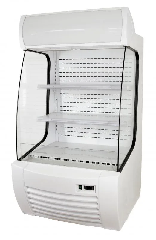 34″ Two (2) Shelf Refrigerated Floor Open Display Case, 12.7 cu. ft. (360 L), White
