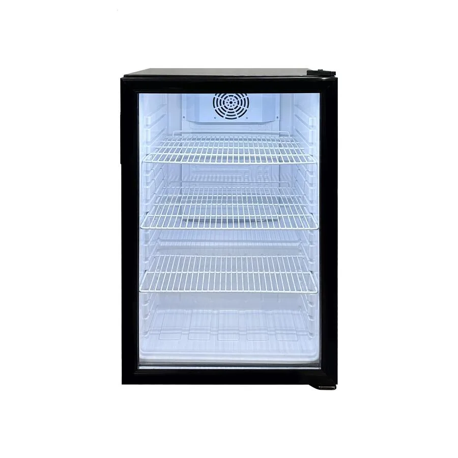 22″ One (1) Glass Door Countertop Display Refrigerator, 4.5 cu.ft. (130 L), Black