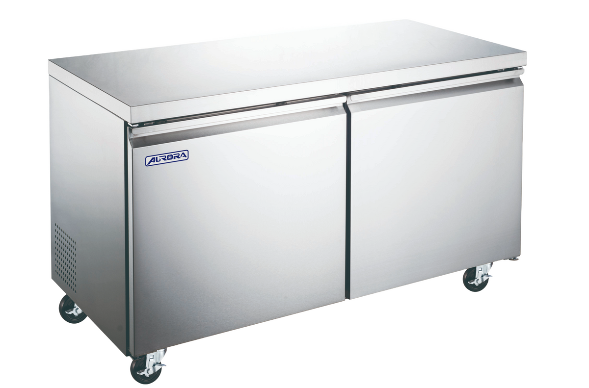 Aurora 47″ Undercounter Refrigerator, 2 Doors, Stainless Steel, 12 cu.ft. (340L) Capacity – 110V, 1/4hp