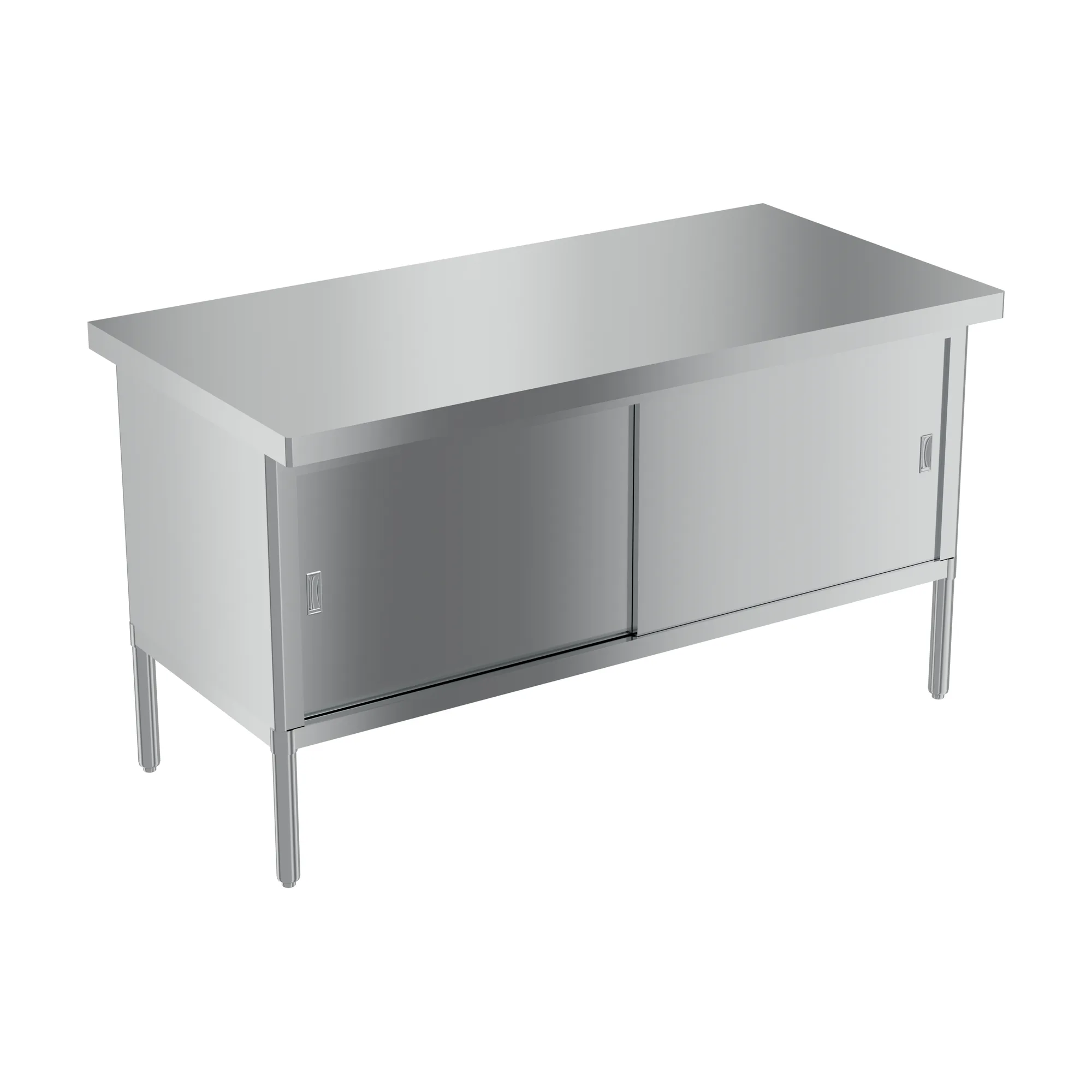 30″ x 60″ 430 Stainless Steel Knock-down Worktable – Flush Edge