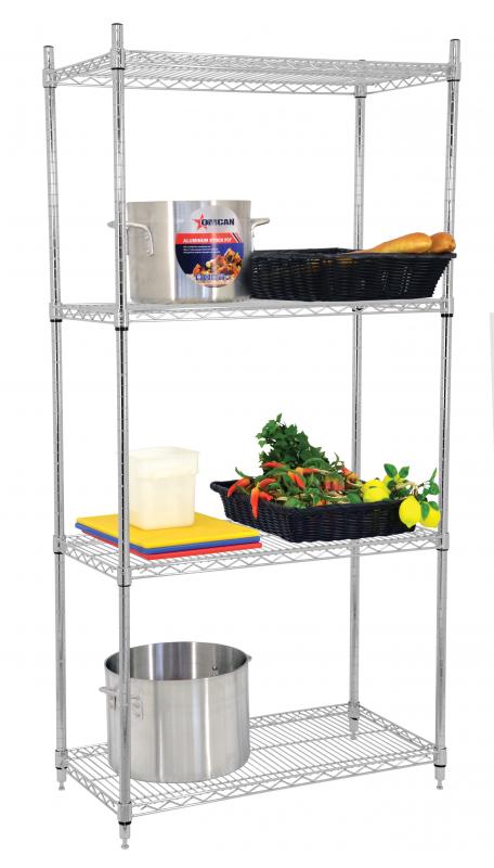 24″ x 36″ x 72″ Chrome Shelving Kit