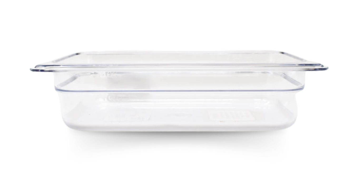 1/4 Size (GN 1/4) Polycarbonate Clear Food Pan, 2 1/2″ Deep