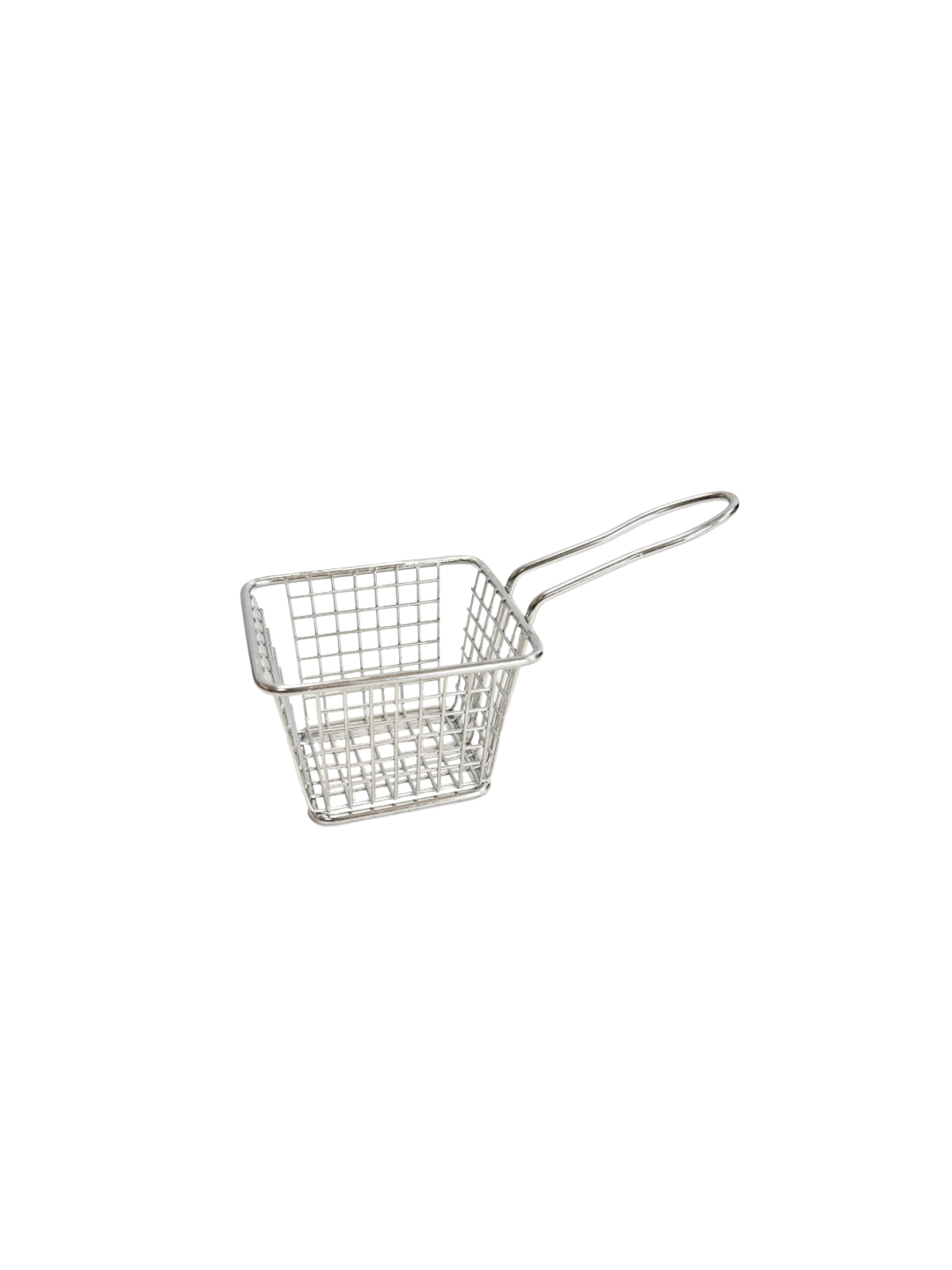 4″ x 4″ x 3″ Square Stainless Steel Mini Serving Basket