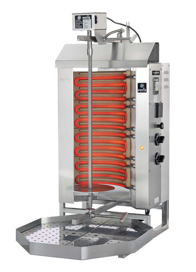 Potis E2 30 Kg Electric Doner Kebab Machine / Vertical Broiler with 2 Burners | Trento – 208V, 1 Phase, 6 kW