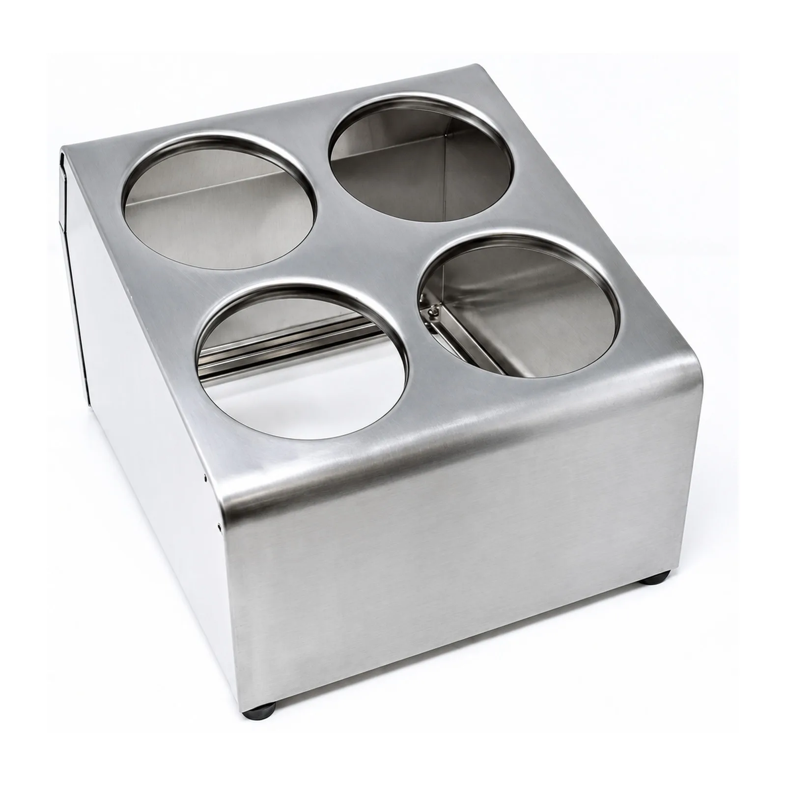 Stainless Steel Flatware Cylinder – 4 holes / 2 tier holder
