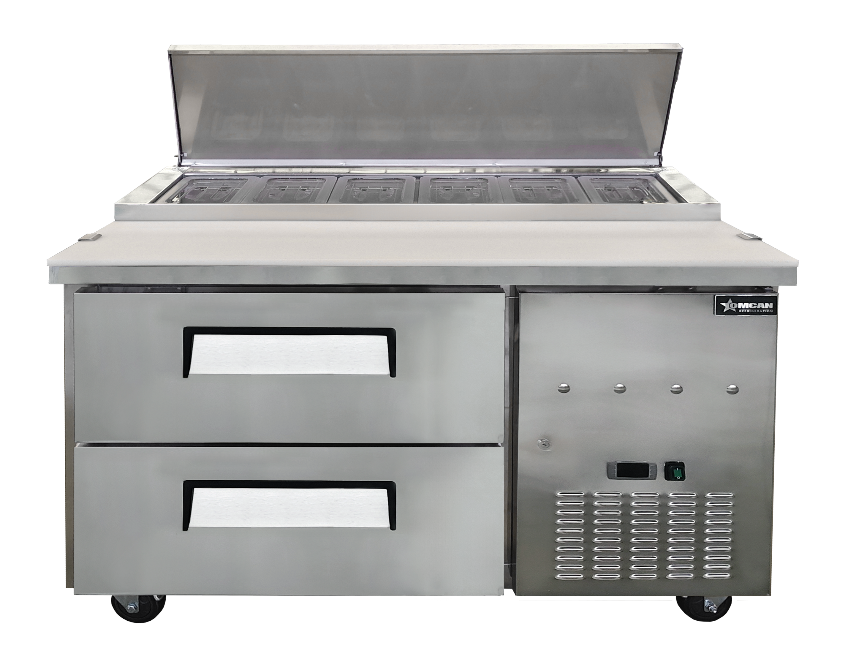 48” Refrigerated Pizza Prep Table with Drawers