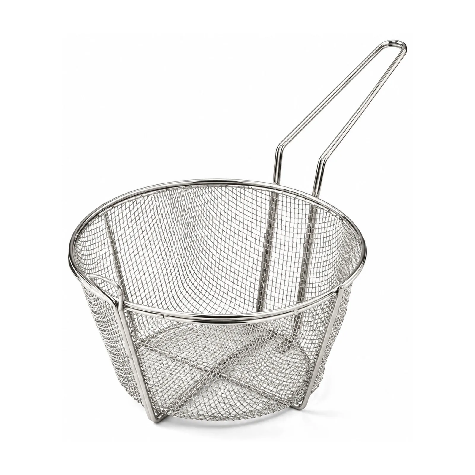 9 1/2″ x 5 3/4″ Round Wire Fry Basket 6 Mesh with 7″ Handle