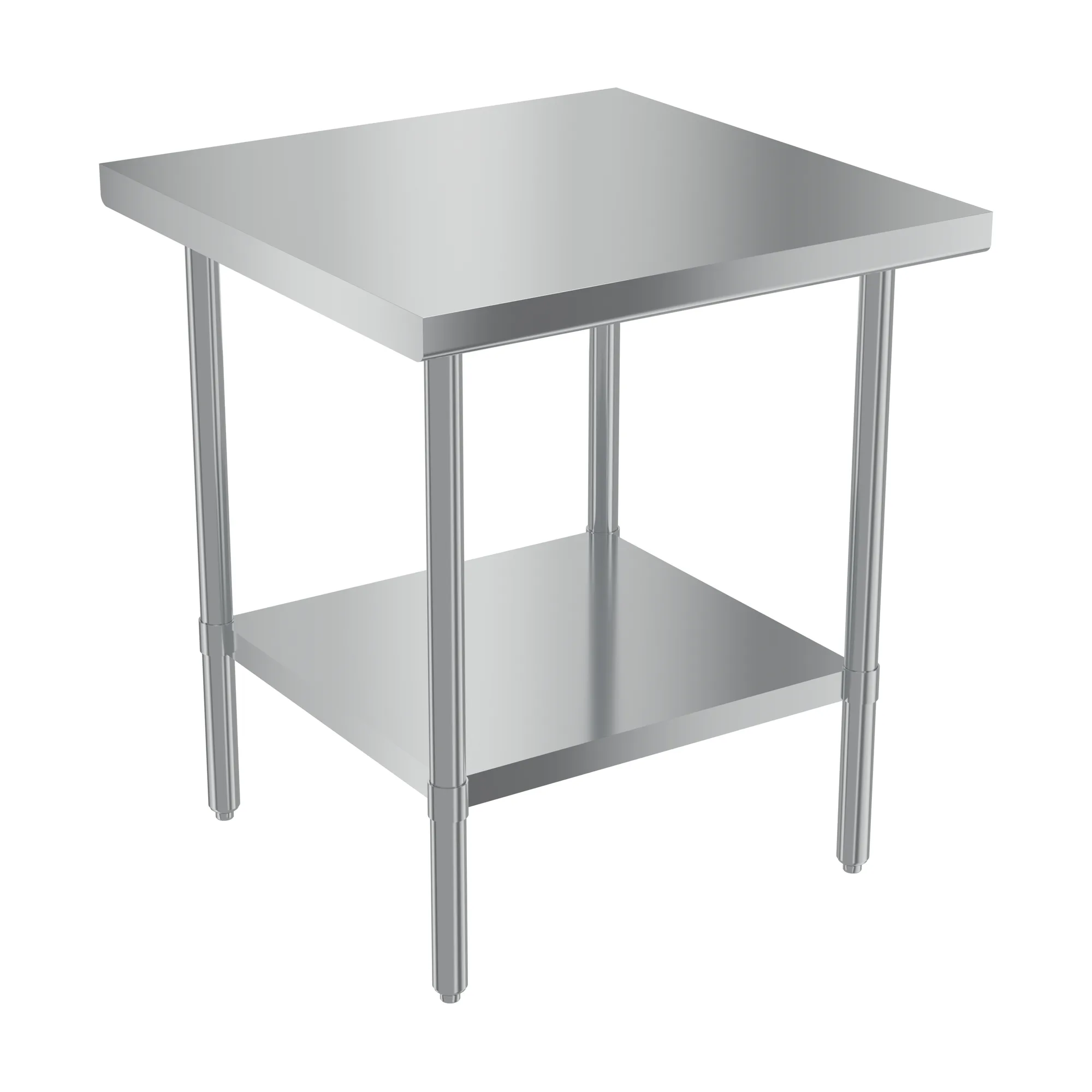 30″ x 30″ 20 Gauge 430 All Stainless Steel Worktable