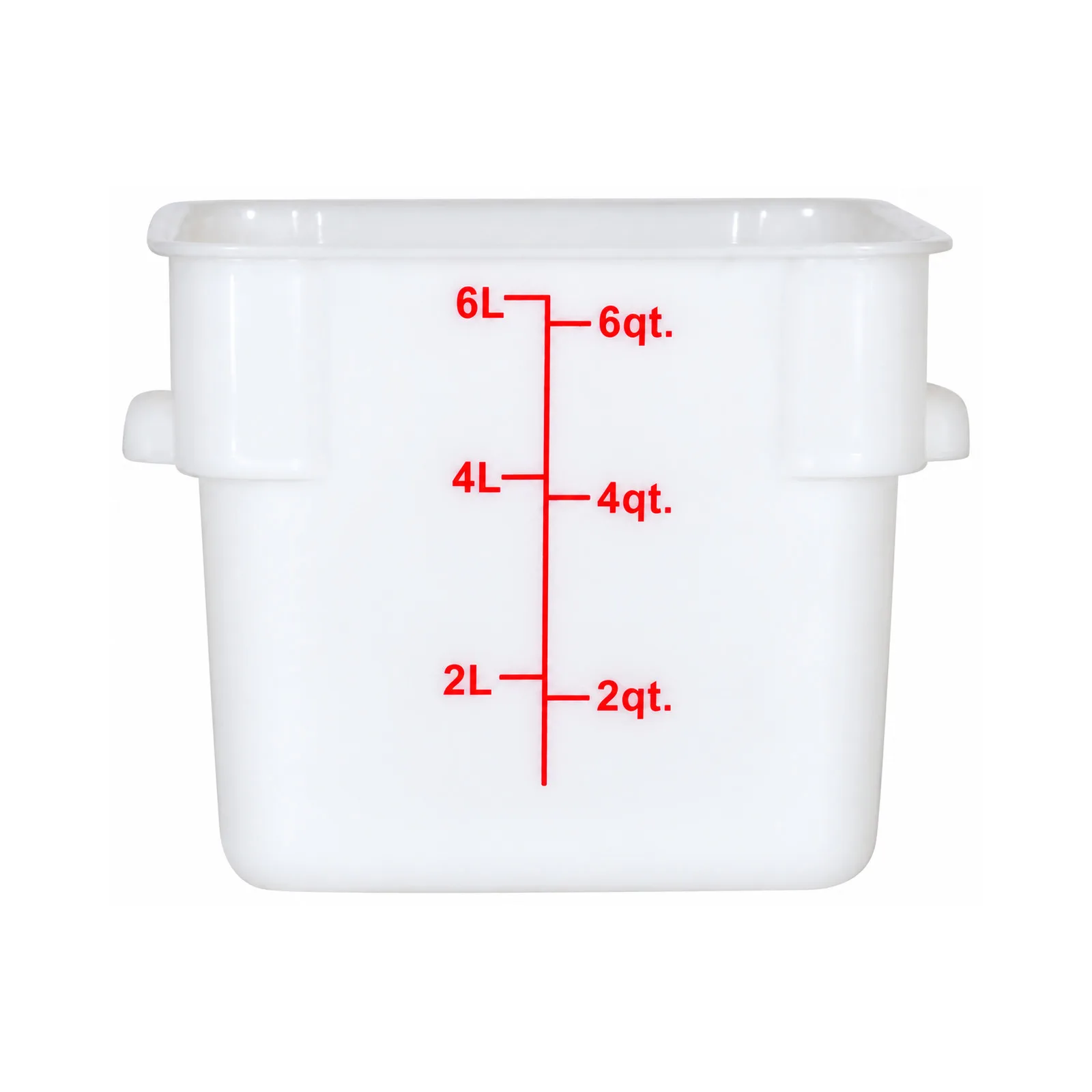 6 qt Polypropylene White Square Food Storage Container