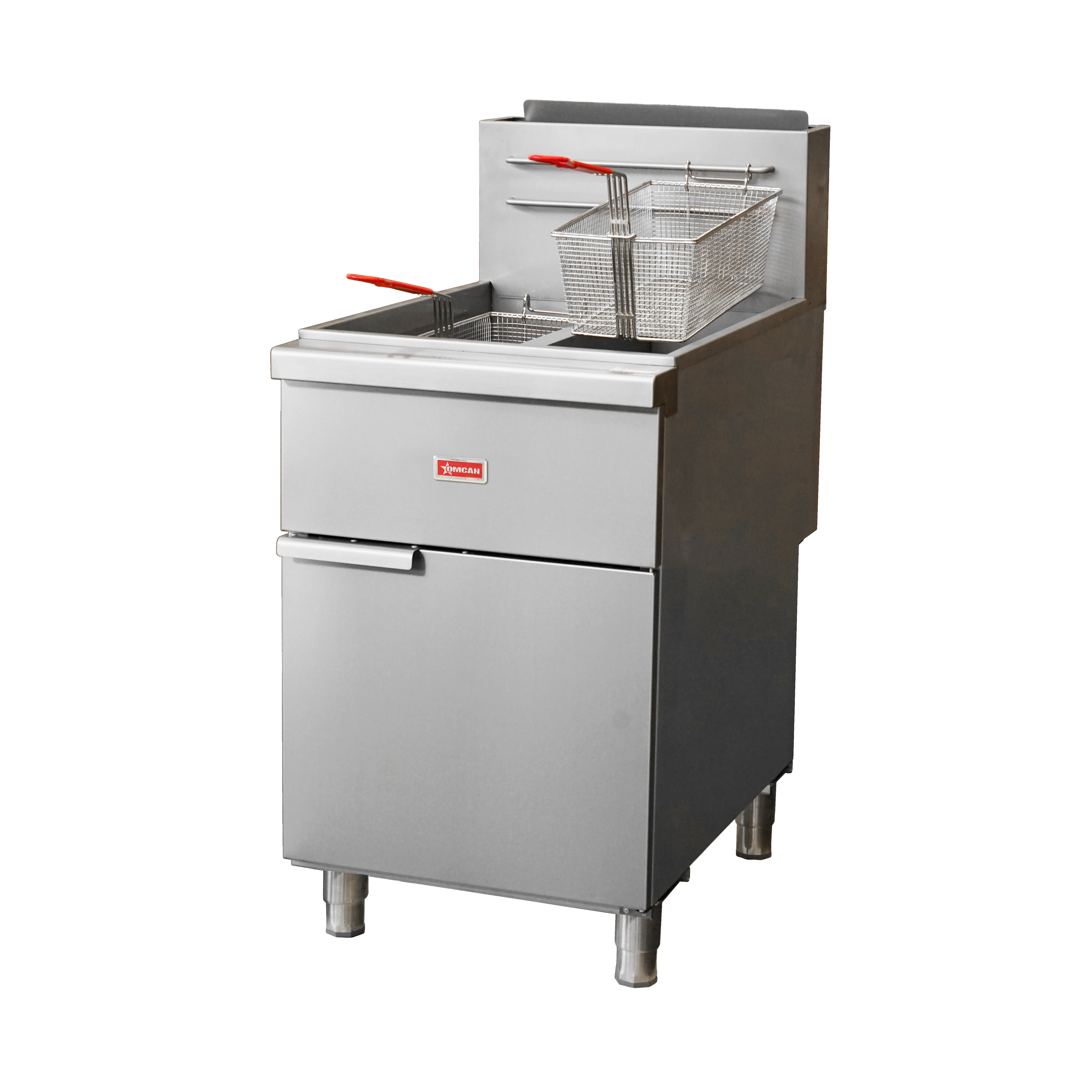 2 x 35-40 lb. Double Tank Tube-Fired Natural Gas Floor Fryer - 120,000 BTU