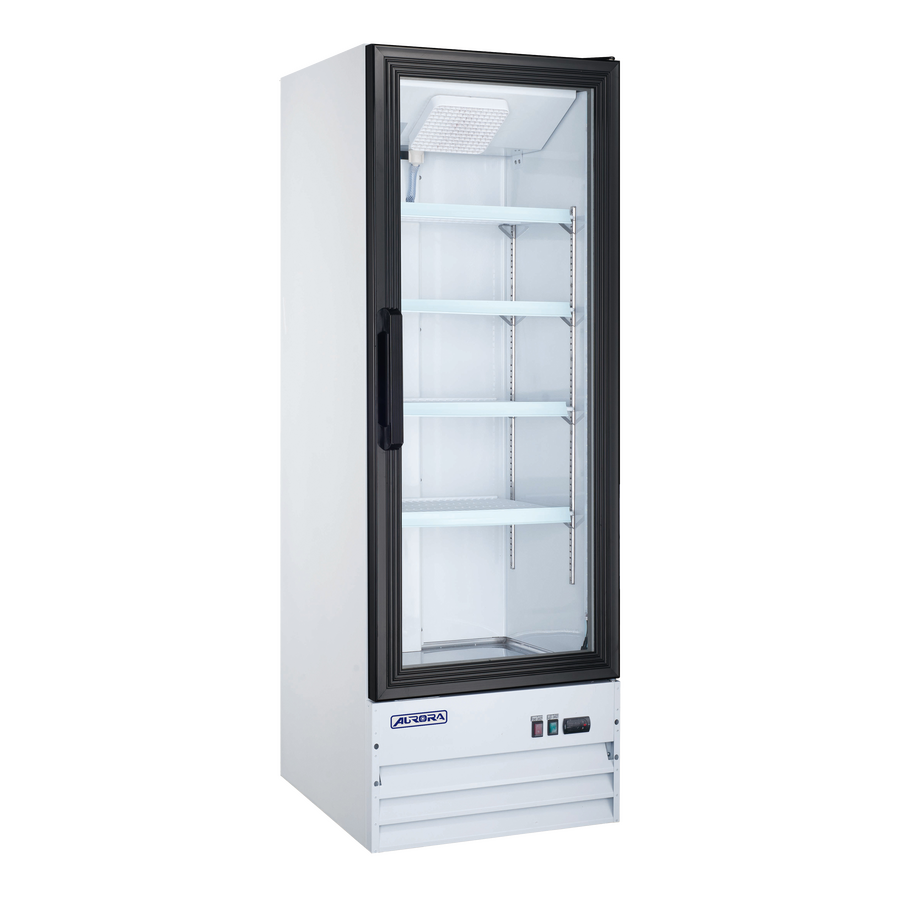 Aurora 22″ White Display Refrigerator, 1 Glass Door, 9 cu.ft. (255 L) Capacity – 120V, 186W