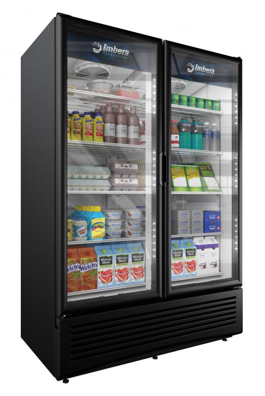 Imbera 54″ Two Glass Swing Door Refrigerator with 41 cu.ft. capacity, Black