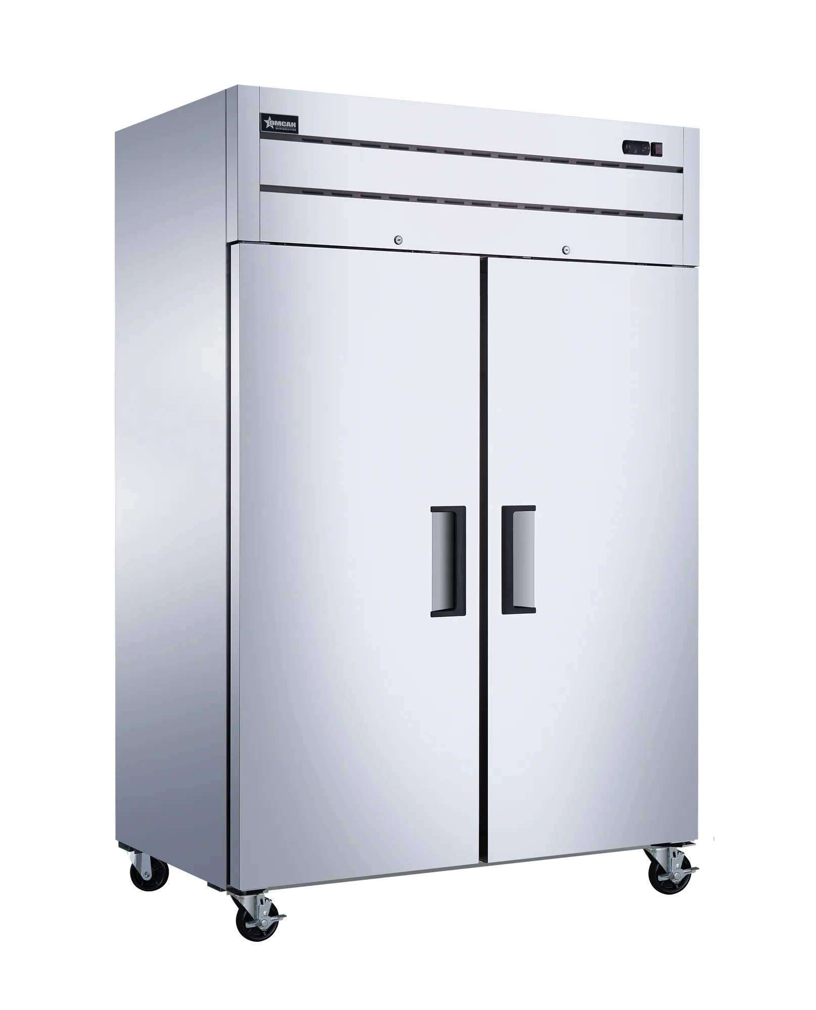 54″ Two (2) Door Top-Mounted Reach-in Refrigerator, 43.1 cu. ft. (1220 L), Stainless Steel