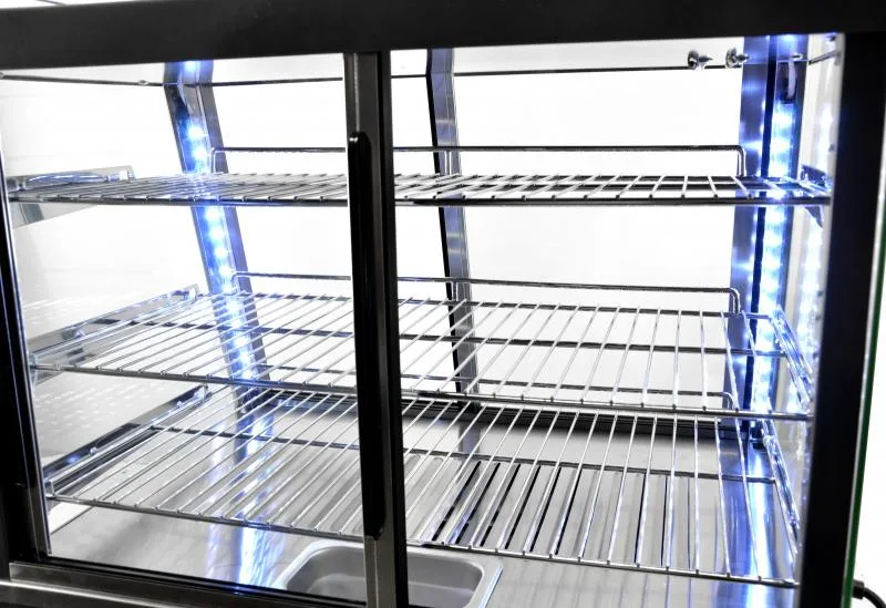26″ Countertop Display Warmer, 3 Shelves, Sliding Front and Back Doors, Self/Full-Service, 3.3 cu. ft. (96 L) Capacity
