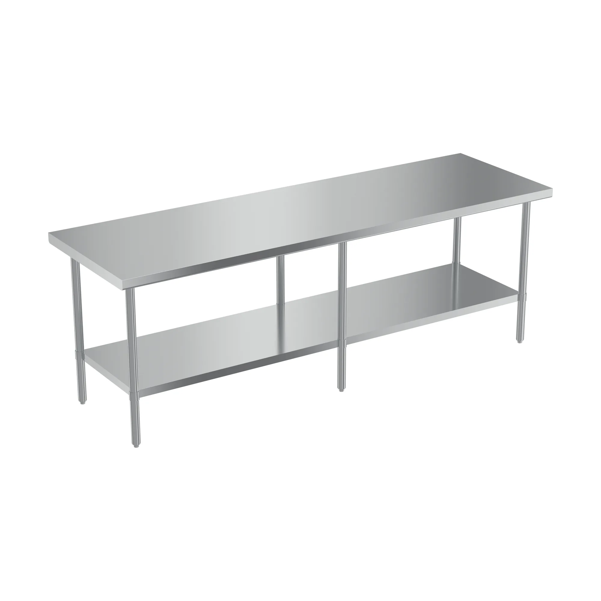 30″ x 96″ 20 Gauge 430 All Stainless Steel Work Table