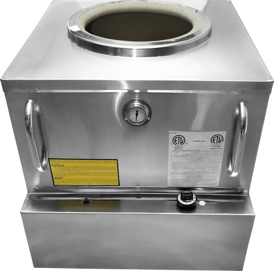 28″ x 30″ Natural Gas Stainless Steel Tandoor Clay Oven – 48,000 BTU