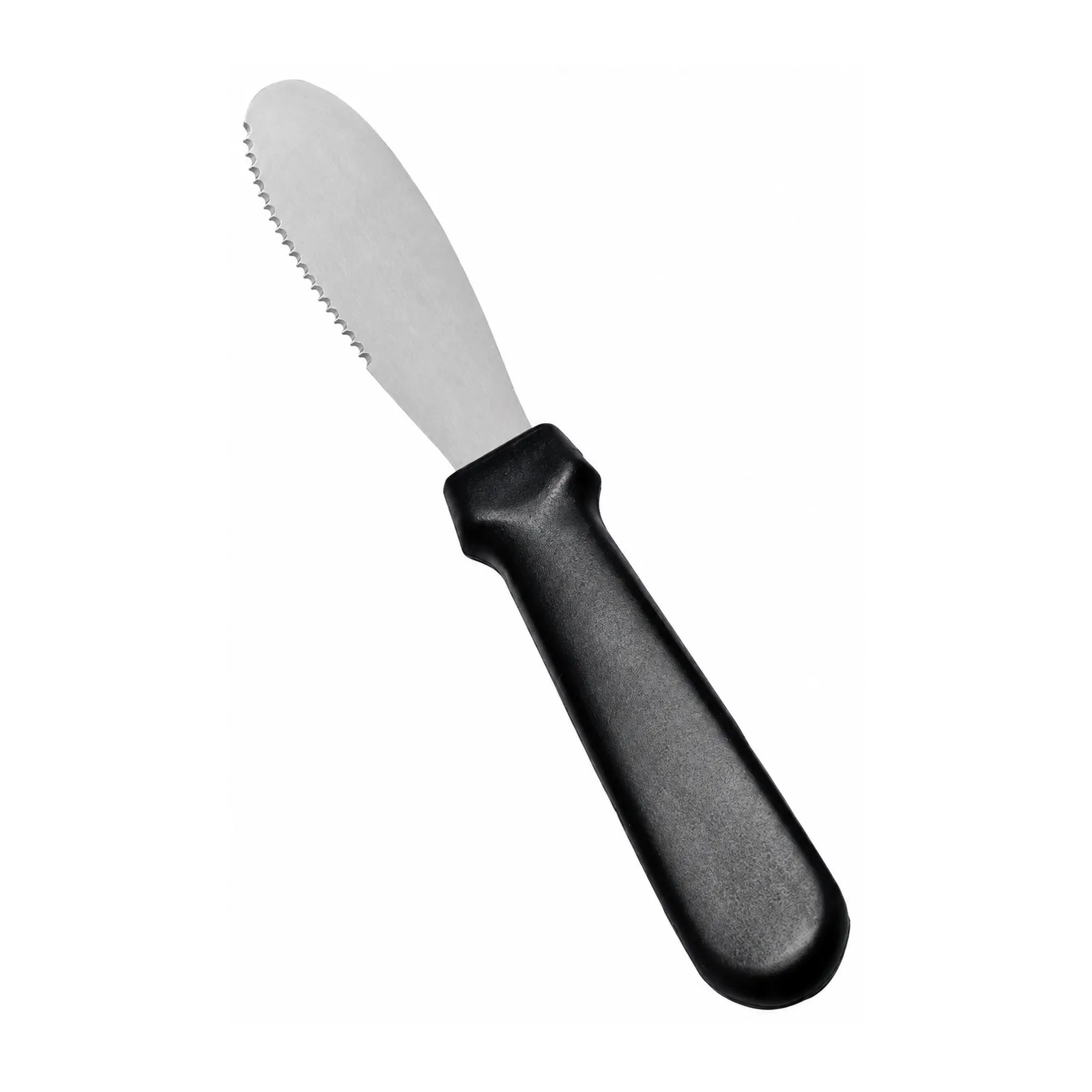 3 5/8″ x 1 1/4″ Sandwich Spreader with Black Plastic Handle
