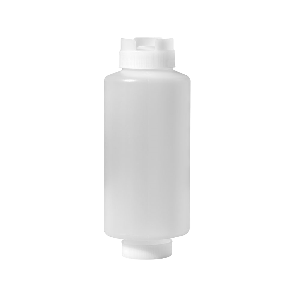 32 oz Clear Dual-way First In First Out Squeeze Bottle NSF