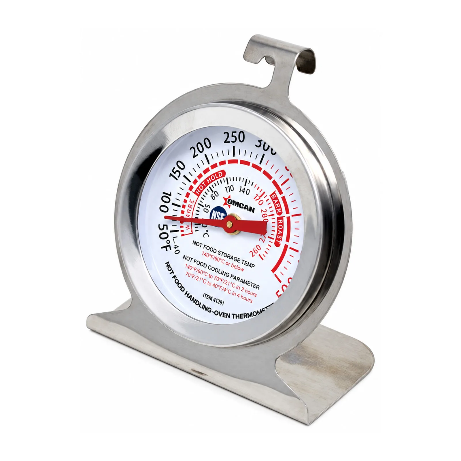 Oven Thermometer with Built-in Hanging Hook and Standing Panel