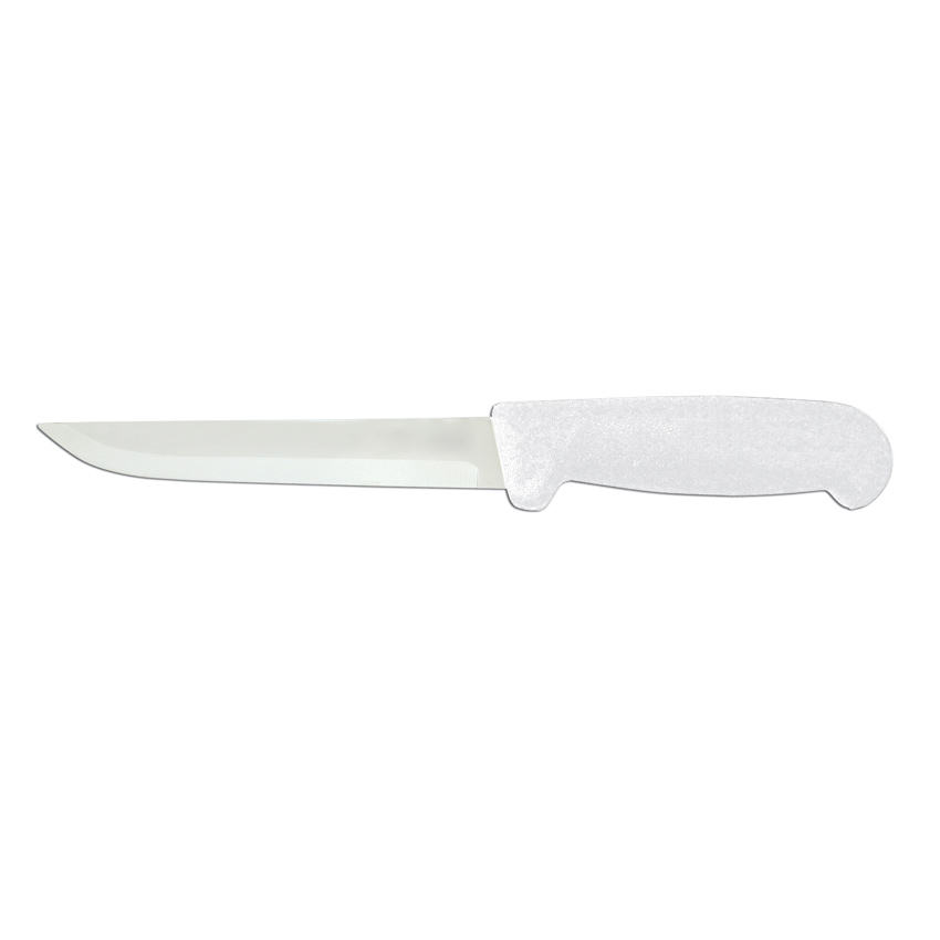 6-inch Straight Blade Boning Knife with White Polypropylene Handle