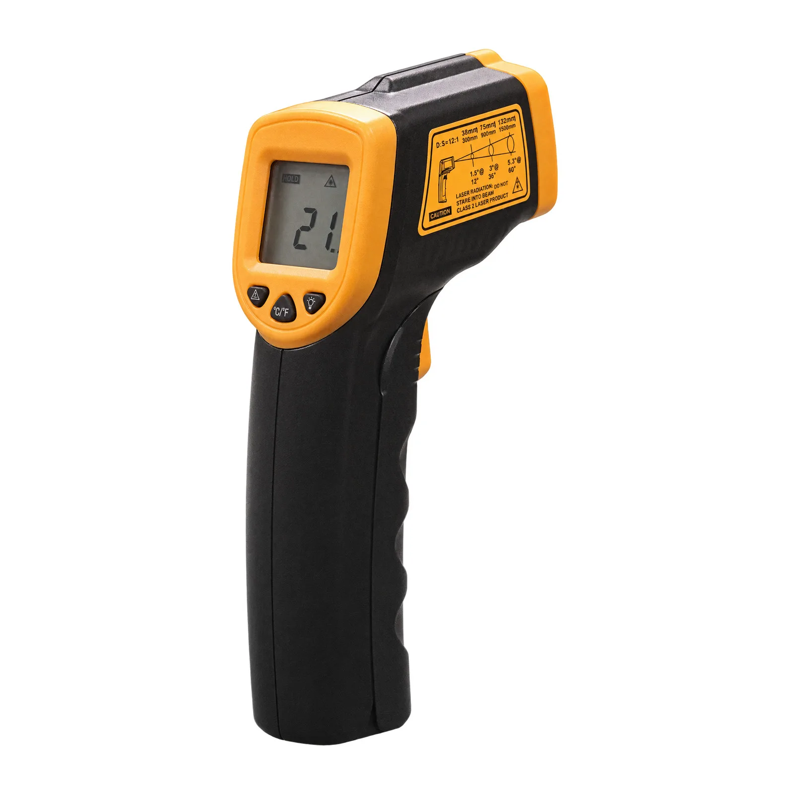 Infrared Digital Food Thermometer with 1″ Backlit LCD Screen and Laser On/Off, -26ºF ~ 608ºF / -32ºC ~ 320ºC NSF